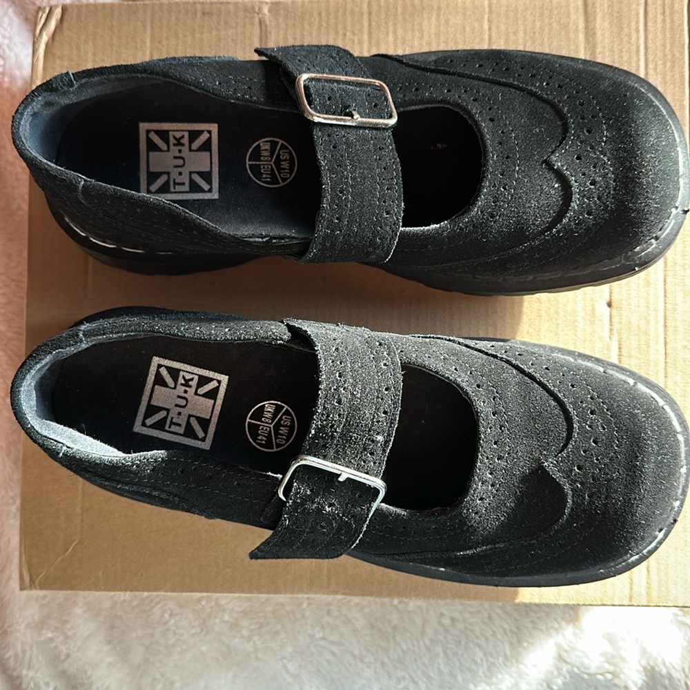 T.U.K. Suede Mary Janes
